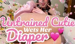 Untrained ABDL Cutie Wets Her Diaper