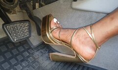 Hard Revving REAL GOOD In My Sexy Gold Heels