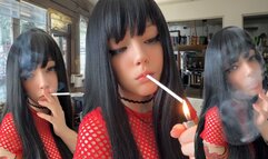 Goth Chick Smoking in your face