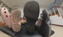 6K MARTINA YIDE laughs at dirty shoes and dirty feet 360VR