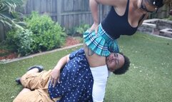 Schoolgirl Beatdown Nerd gets bullied for bad grades Goddess MsTrigga