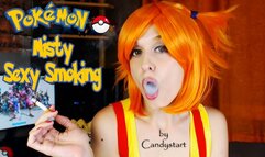 Misty pokemon Cosplay Sexy Smoking close up