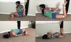 Elbow Tied And Hogtied Step Daughter