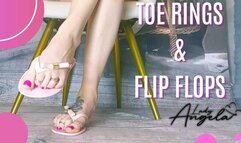 SILENT SEDUCTION feet, foot tattoo, toe rings &flip flops