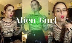 Smoking Hot on Fishnets and Latex | Alien Girl