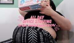 All Day Office Stuffing Filmed from my assistant's POV