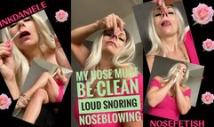 My nose must be clean, loud blowing, noseblowing MOV