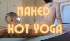 Naked Hot Yoga with Pussy and Dangling Tits