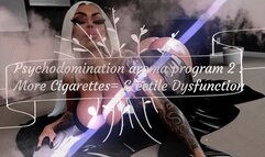 Psychodomination aroma program 2: More Cigarettes = Erectile Dysfunction