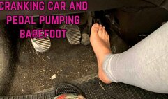 cranking video with a part of pedal pumping barefoot