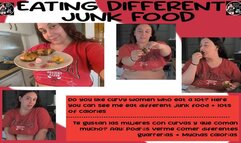 EATING DIFFERENT JUNK FOOD