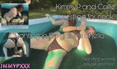 KimmyPxxx vs CallieCadexxx: jello wrestling over cock!