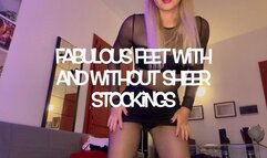 GEA DOMINA - POV: FABULOUS FEET WITH AND WITHOUT SHEER STOCKINGS