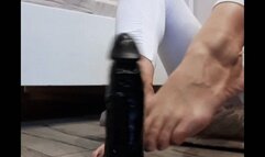 Master of Foot Job and Dildo Fuck