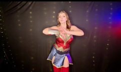 Super Hero Gives In with Wonder in Her Eyes