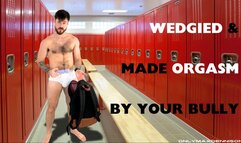 Wedgied & made orgasm by your bully