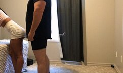 Aaliyah ballbusting in white shorts C4S-2