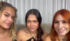 HOT AND DEEP KISS INTRIO WITH PERFECT GIRLS - TOP GIRL BLONDE, REDHEAD AND GREEN EYES BRUNETTE - NEW MR SEP 2024 - FULL VERSION - CLIP 1