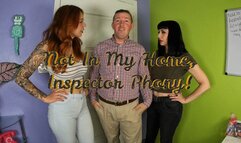 Not In My Home, Inspector Phony! Starring: Happy Heartfella, Nyxon, Princess Onyx Kim - Home Inspector gets bound and gagged by sexy homeowners - Male Bondage, Rope Bondage, Stuff Gag, Tape Gag, Femdom, Hogtied, Hand Over Mouth