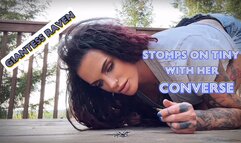 GIANTESS RAVEN STOMPS TINY WITH HER CONVERSE