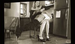 "Mean Big Step Sister" Episode Three - Scene Four (Front ~ Bum-Side) Vintage B&W [avi]