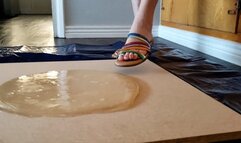 Karina Rainbow Sandals Stuck in Mega Sticky Glue Trap