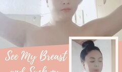 See my Breast and Suck my Nipples - Custom - Smoking 2 White Cigarettes - Audible - Close Up