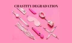 CHASTITY DEGRADATION - Ebony Domme Degrades You With Chastity In Diaper