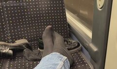 Stranger plays with my feet and takes off my socks in public on the bus