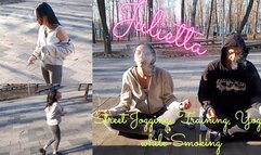 Street Jogging, Training, Yoga while Smoking