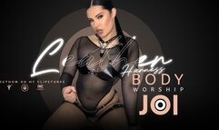 Leather harness body worship JOI