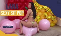 Lana Sensual Sit-to-Pop with Bubblegum Pink Balloons