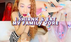 I shrink and eat my family vore - Lissa