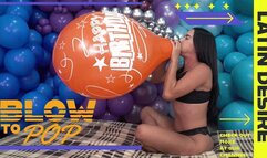 Dani Epic Blow-to-Pop Farewell with a Classic Qualatex 16"