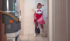 Quick Strip by Cheerleader Leads to Embarrassing Moment! Starring Evie Christian - MP4 1080p