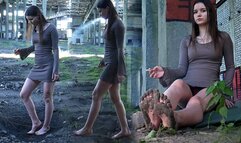 Dirty feet smoking barefoot (HD 720p)