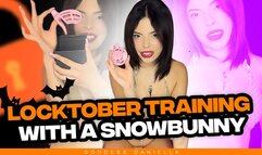 Chastity Locktober Training with a Snowbunny