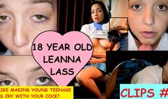 RARE Leanna Lass 18 year old girl slowly sensually sucks cock POV talks dirty to old man cries when she deepthroats CLIPS #1-3