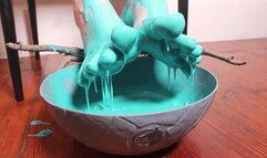 M - Messy Slime Covered Feet