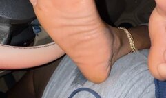 College long toes Footjob in the country