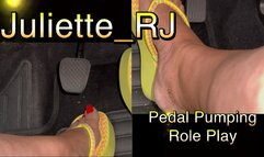 Juliette_RJ Real Pedal Pumping Role Play Driving a Hard Dick Friend Car - WEDGE FLIP FLOPS - PEDAL PUMPING - RED PEDICURE - BBW LEGS - DIRTY LANGUAGE - REVVIG - DRIVING A FRIEND CAR ROLE PLAY - PUMP HARD - HARD DICK - PEDAL PUMPING FETISH