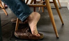 Candid Bare Feet Dipping Under Table 1024