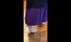 Deb is Home From the Office & Quick to Fuck Her Hubby in Her Office Outfit, a Purple LuLaRoe Dress & Creme Colored Rockport Spiked Heel Pumps 5 (4-29-2021)