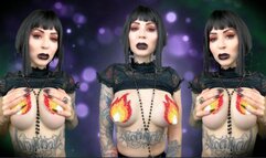 Hot, sensual Gothic tit worship - JOI , Halloween, Goth