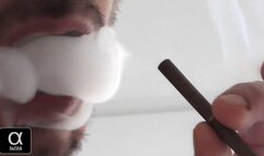 Smoking More menthol 120s super closeup SLOW