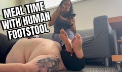 Meal time with human footstool - FOOTFETISH IGNORE