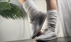 A Shoejob Date with a Cheerleader in Reebok Freestyle Sneakers and Slouch socks - CBT, Shoejob and POV Views - Huge cumshot - multiedit - HD