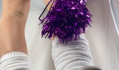 A Shoejob Date with a Cheerleader in Reebok Freestyle Sneakers and Slouch socks - CBT, Shoejob and POV Views - Huge cumshot - multiedit