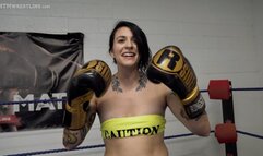 Mia Hope Knocks You Out! Femdom POV Boxing