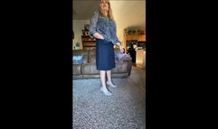 Deb's First Wear of Her Gray Comfort Plus Pumps Was to Work & Fucks Hubby Afterwards 5 (9-8-2021)